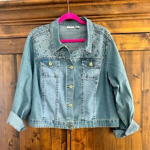 CATO sparkly denim jacket 18/20